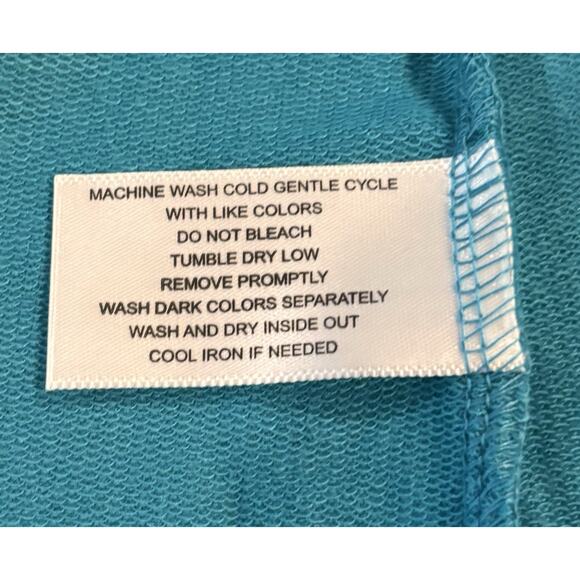 NWT Live Love Lounge Karen Neuburger Women’s Sweatshirt Capri Breeze Blue XL - Picture 7 of 8